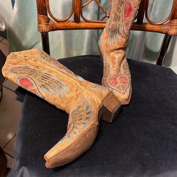 Corral vintage cowboy boots perfect condition size 7, nice design - Picture 2 of 7